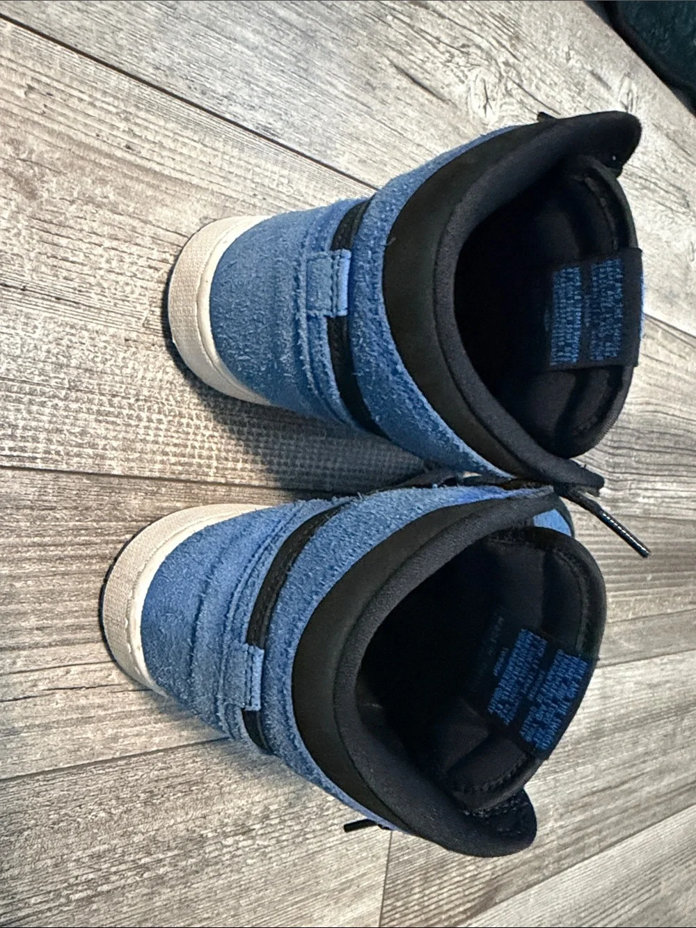 Nike Kids High-Top Sneakers in Black and Royal Blue